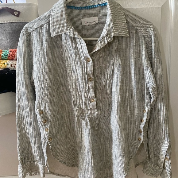 Anthropologie Collared Popover Shirt - Picture 3 of 7